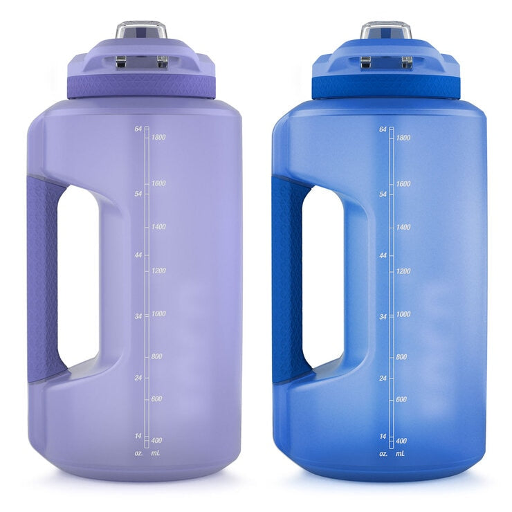 Zulu motivational water bottle 1.8L 2 pack (British brand)