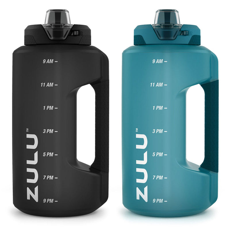 Zulu Motivational 1.8L Water Bottles 2 Pack in 2 Colours