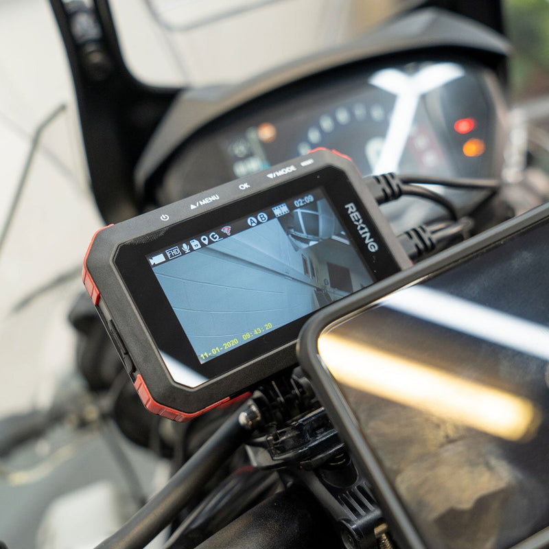 Rexing MTC1 Dual Camera Motorcycle Dash Cam, imported from the UK