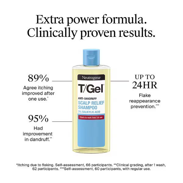 Neutrogena T Gel Anti Dandruff Shampoo 250ml, imported from the UK