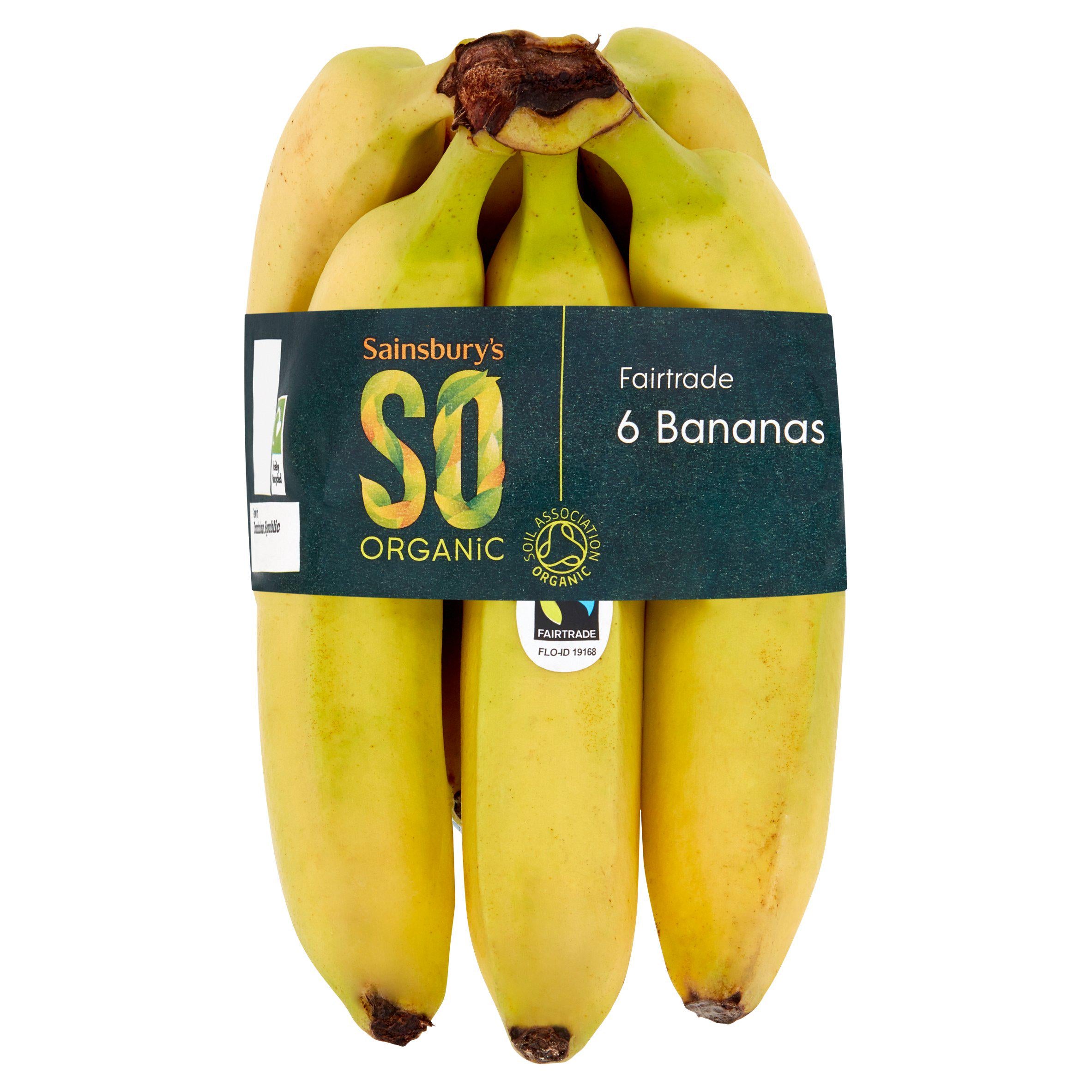 Sainsbury's Fairtrade Bananas, SO Organic x6 GOODS Sainsburys   