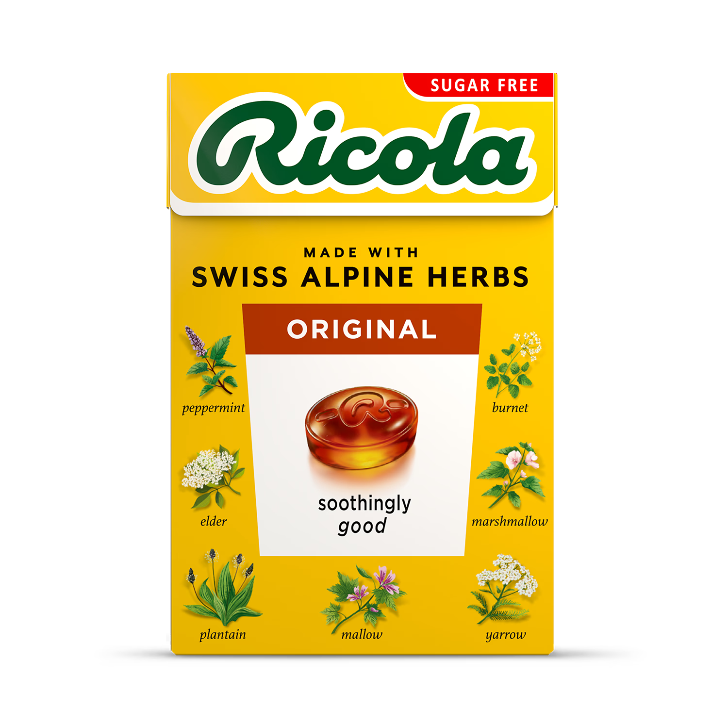 Ricola original sugar free herbal sweets 45g, imported from the UK