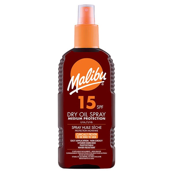 Malibu Dry Oil Spray spf 15 200ml GOODS Superdrug   