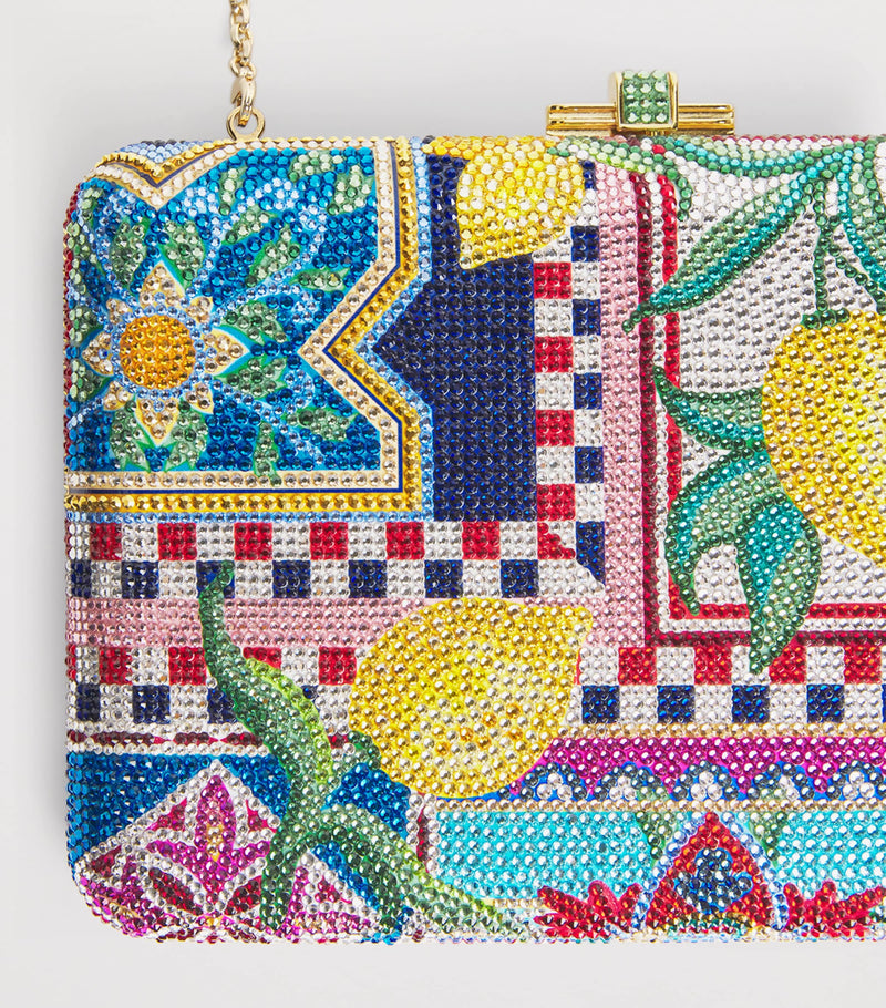 Judith Leiber Slim Slide clutch bag with crystal embellishment, UK version