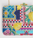Judith Leiber Slim Slide clutch bag with crystal embellishment, UK version