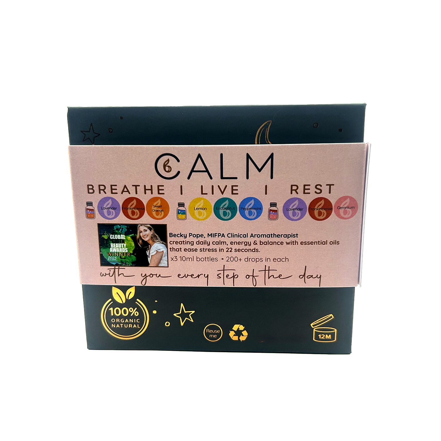 B Calm aromatherapy gift set - Stress, Energy, Sleep 3x10ml, UK version