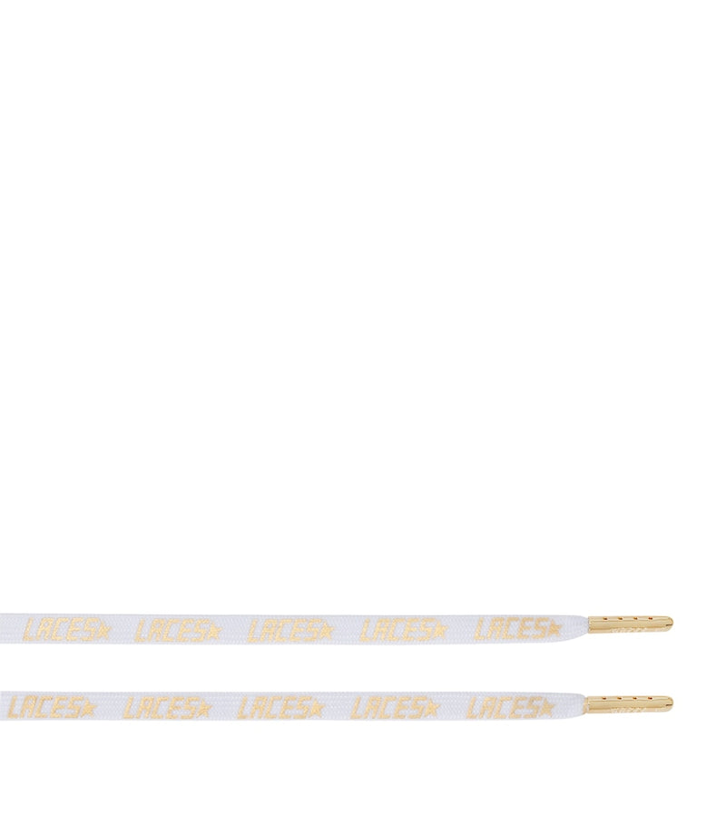 Golden Goose fabric laces with logo print, UK version