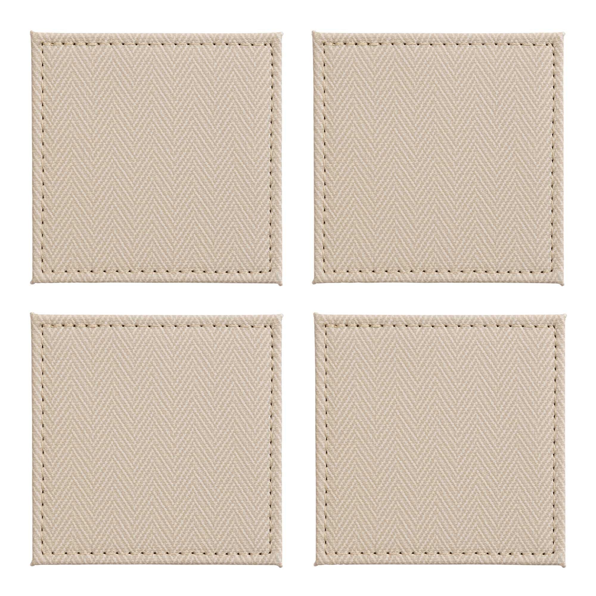 Habitat Faux leather Herringbone Placemats 4pk GOODS Sainsburys   