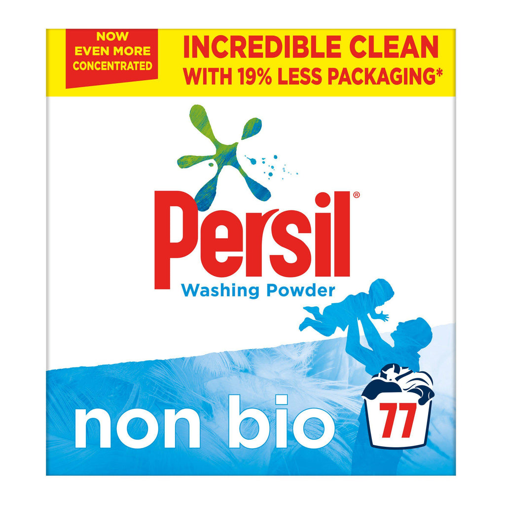 Persil Non Bio Sensitive Washing Laundry Detergent Powder 77 Washes 3.85kg