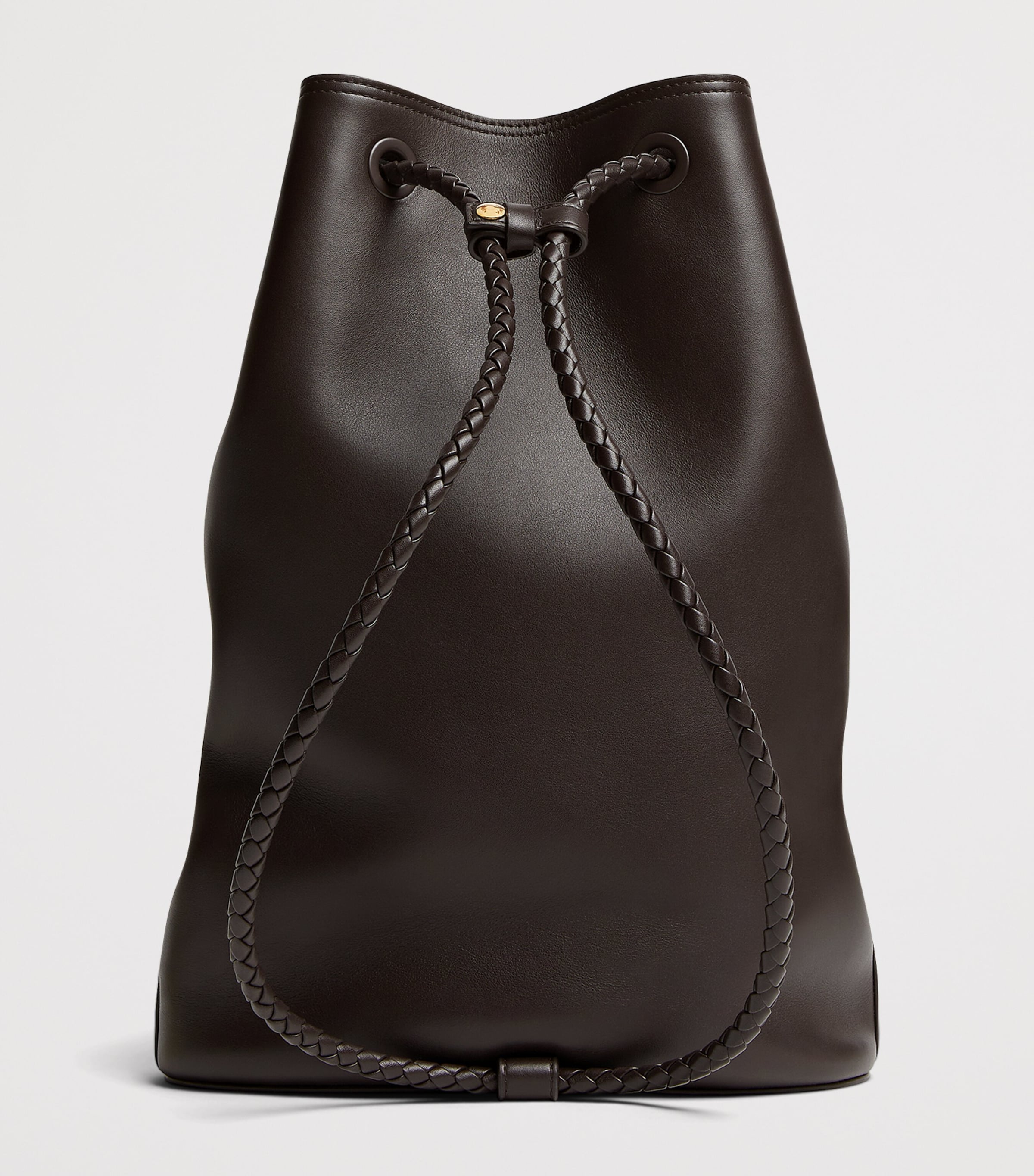 Bottega Veneta Andiamo leather backpack with gold-tone hardware (British brand)
