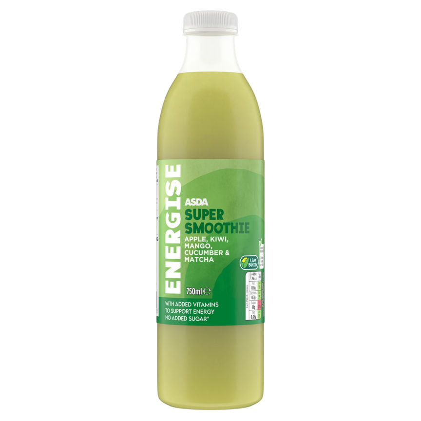 ASDA Energise Super Smoothie Apple Kiwi Mango Cucumber & Matcha GOODS ASDA   