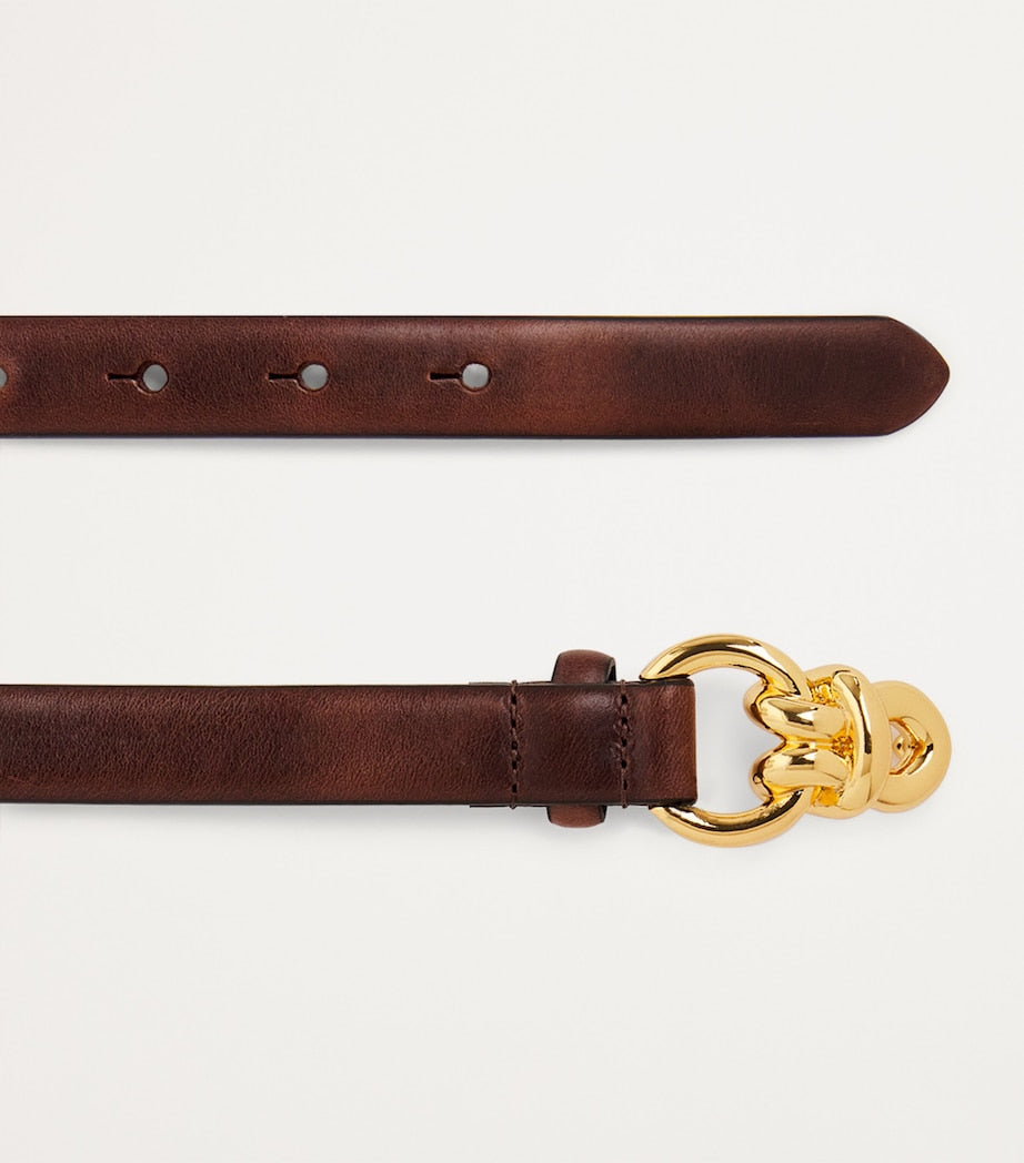 Sandro Paris leather chain buckle belt (British brand)