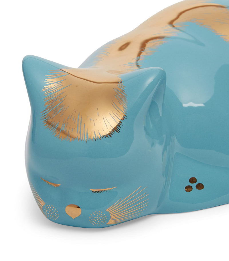 Fornasetti ceramic striato cat ornament - British product