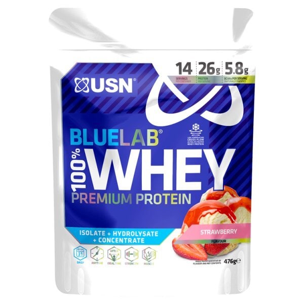 USN Blue Lab Whey Protein Powder 476g Strawberry GOODS Superdrug   