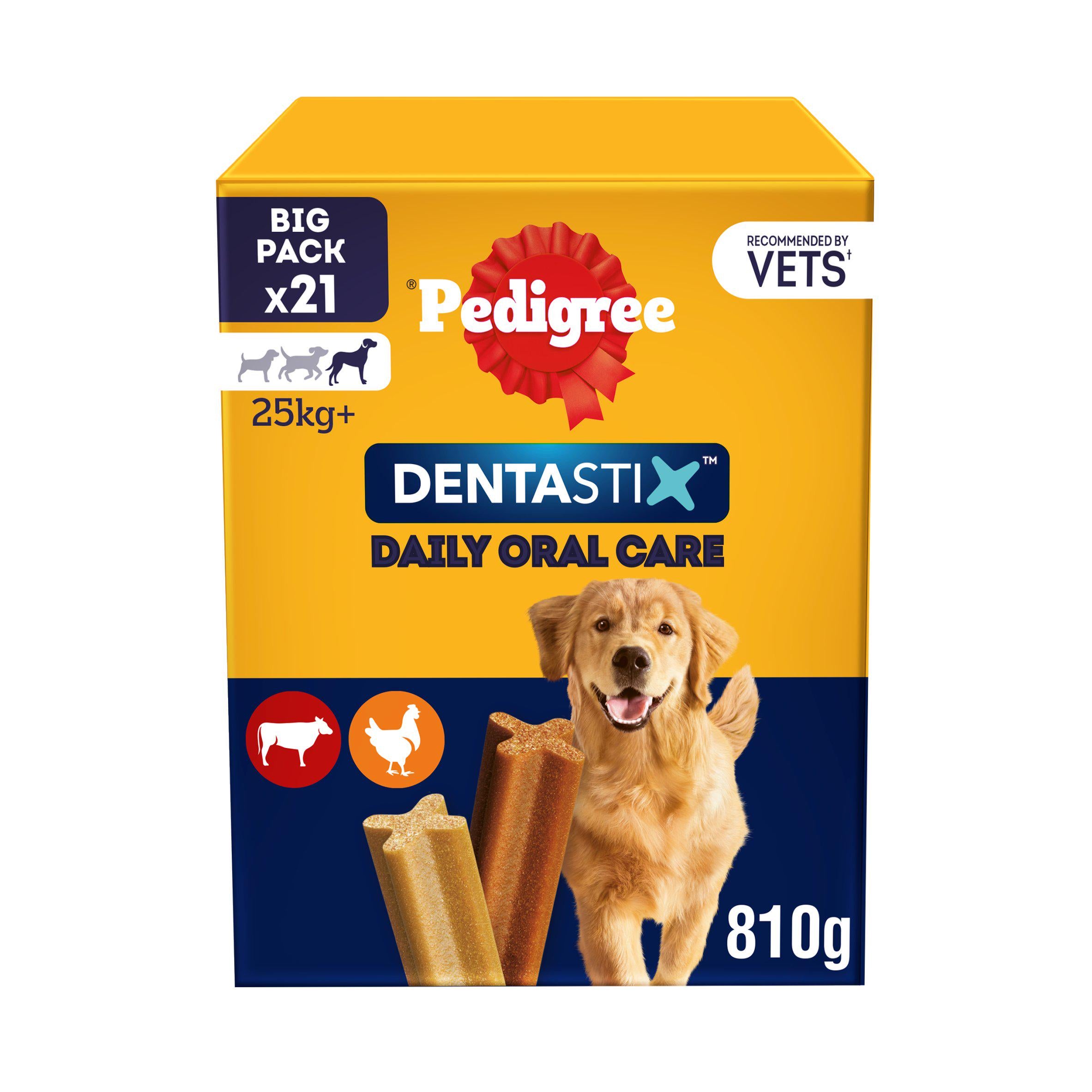 Pedigree Dentastix Daily Adult Large Dog Treats Dental Sticks x21 810g Bigger packs Sainsburys   