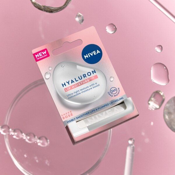 Nivea Hyaluron Moisture Sheer Rosé Lip Balm, 4.8G