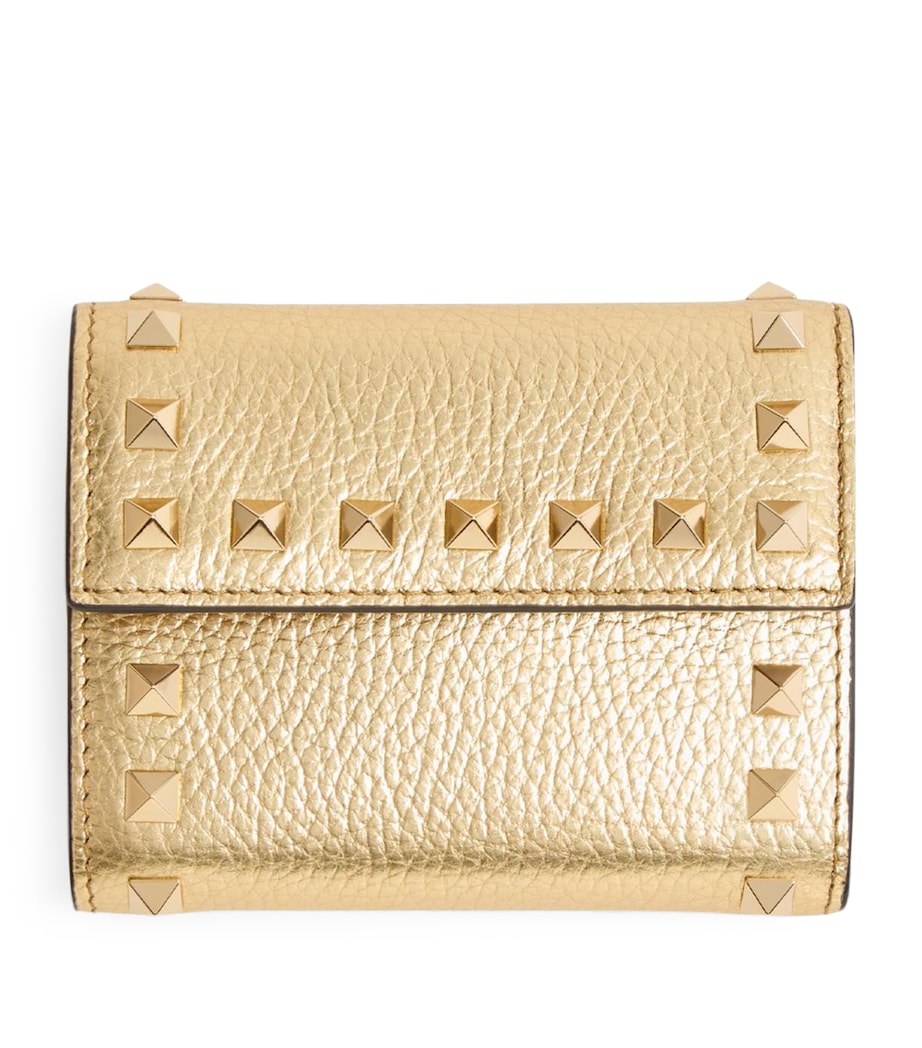 Valentino Garavani metallic leather Rockstud wallet (British brand)