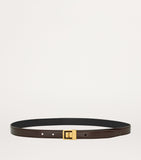 Saint Laurent calfskin leather belt with logo buckle 2cm, UK version