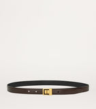 Saint Laurent calfskin leather belt with logo buckle 2cm, UK version