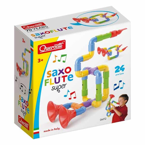 Quercetti Super Saxoflute musical toy set 24 pieces, UK version