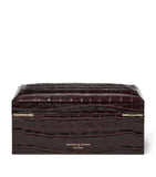 Aspinal of London Leather Croc-Embossed 3-Piece Watch Box - British product