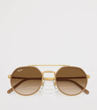 Ray-Ban metal irregular sunglasses with metallic brow bar, UK version