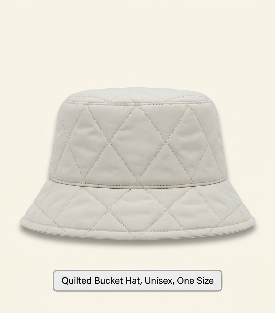 Burberry quilted bucket hat, imported from the UK