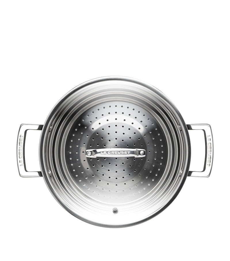 Le Creuset 3-ply stainless steel sauté multi-steamer 24cm (British brand)