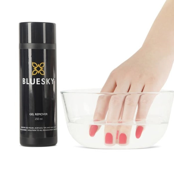 Bluesky gel polish acetone remover nail care, UK version