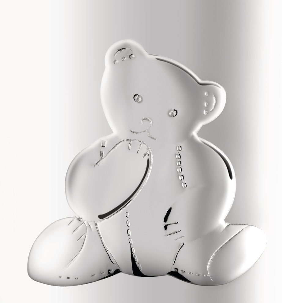 Christofle silver-plated Charlie Bear baby cup, imported from the UK