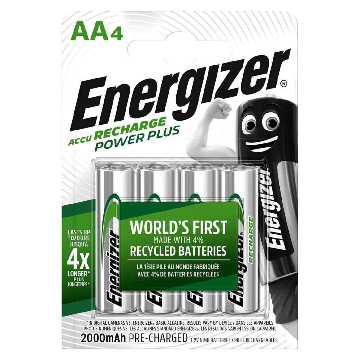 Energizer Recharge Power Plus AA 4 Pack Batteries GOODS Boots   