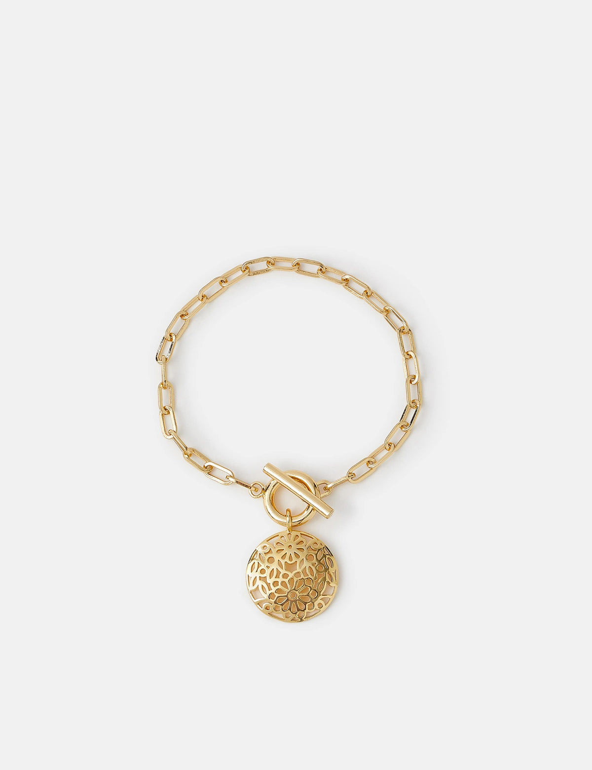 Z by Accessorize 14 carat gold plated charm bracelet - British product