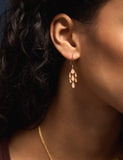 Accessorize gold plated drop earrings with rose quartz, UK version