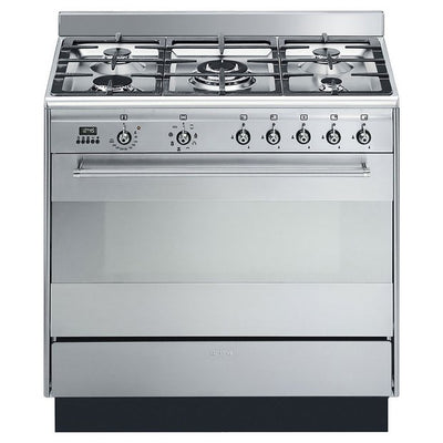 Argos Smeg SUK91MX9 90cm Dual Fuel Range Cooker Rustfritt Stål - Kjøp online hos McGrocer