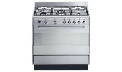 Argos Smeg SUK91MX9 90cm Dual Fuel Range Cooker Rustfritt Stål - Kjøp online hos McGrocer