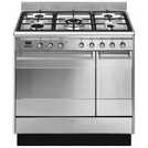 Smeg 90cm Dual Fuel Range Cooker Stainless Steel (British brand)