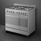 Smeg 90cm Dual Fuel Range Cooker Stainless Steel (British brand)