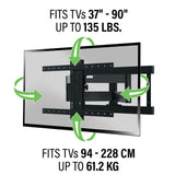 Sanus Preferred 37-90 Inch Full Motion Large TV Wall Mount, SLF428-B2 GOODS Costco UK