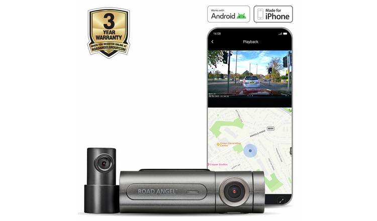 Road Angel Halo Pro dual dash cam 2K front rear - (British brand)