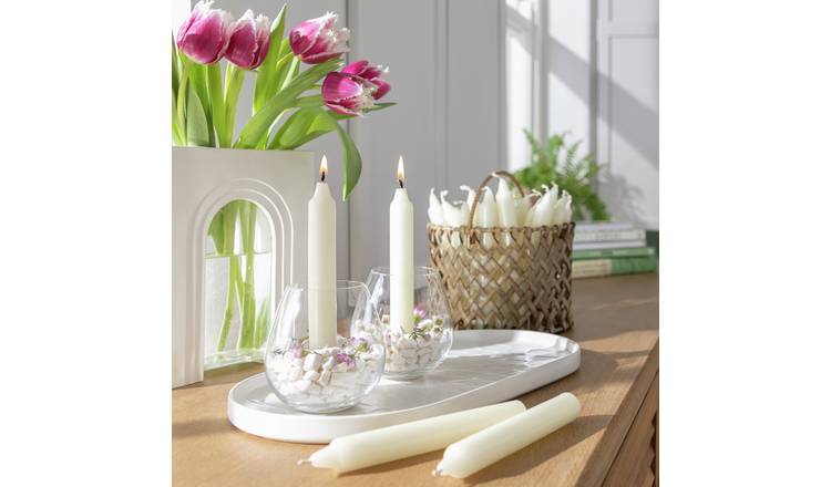 Habitat unscented taper dinner candles pack of 20, UK version