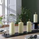 Habitat unscented pillar candle set 15.8cm height, UK version