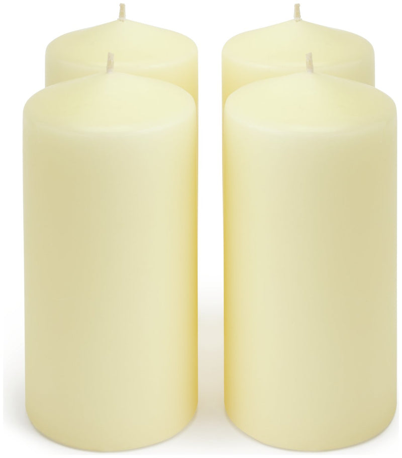 Habitat unscented pillar candle set 15.8cm height, UK version
