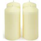 Habitat unscented pillar candle set 15.8cm height, UK version
