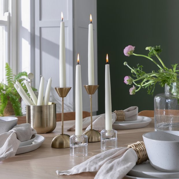 Habitat unscented taper candles 10-pack, UK version
