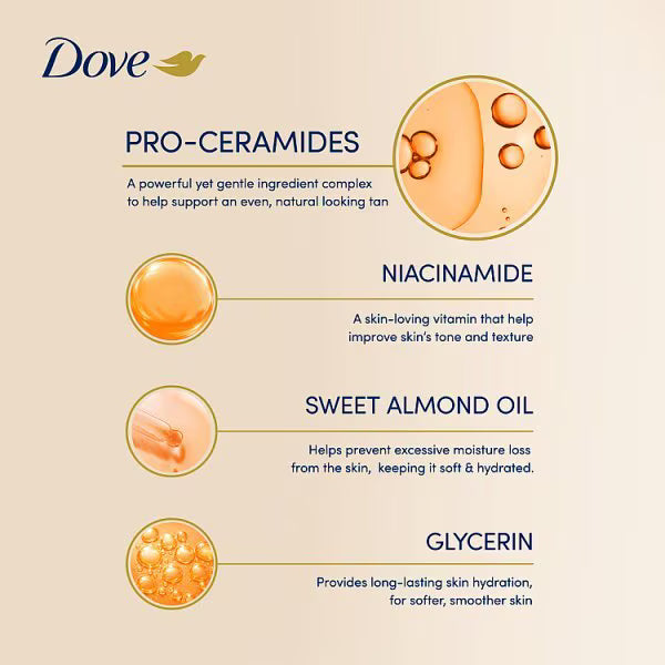 Dove Gradual Tan Face Cream Medium-Dark 75ml - British product