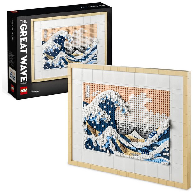 LEGO Art Hokusai The Great Wave wall art set 1810 pieces, imported from the UK