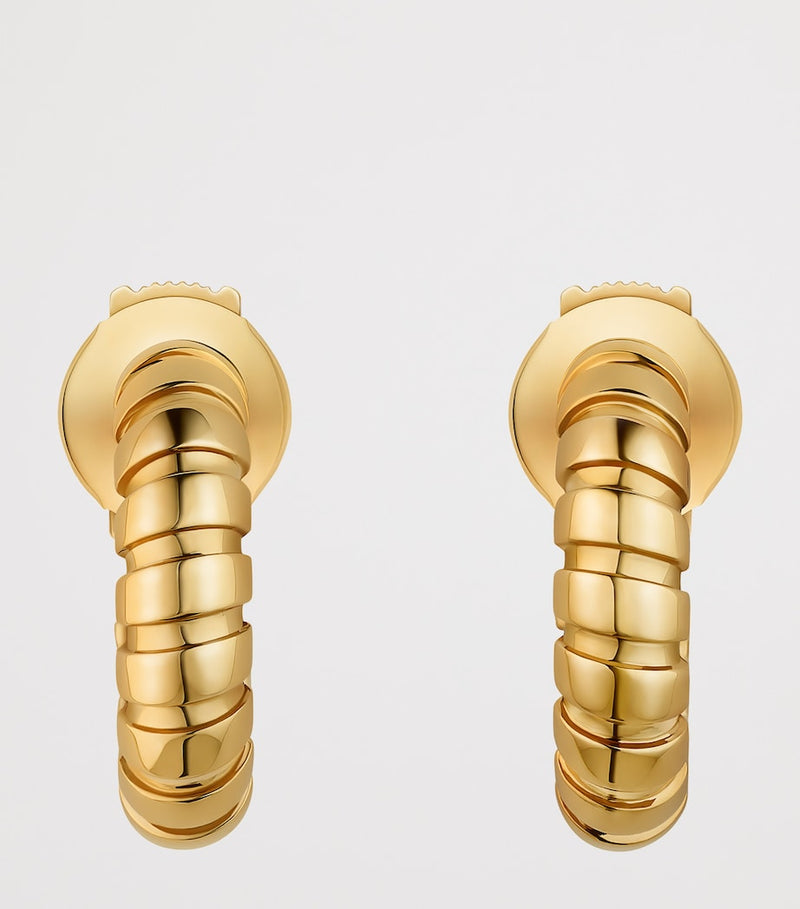 Bvlgari Tubogas hoop earrings 18k yellow gold (British brand)