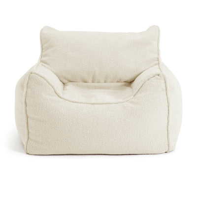 Argos Kaikoo Kids Enkel Stol Boucle Sittepuff Off White Sittepuff Stol- Kjøp online hos McGrocer