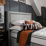 Silentnight Palermo grey fabric full height headboard double (British brand)