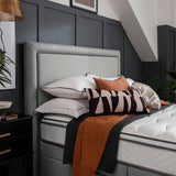 Silentnight Palermo grey fabric full height headboard double (British brand)